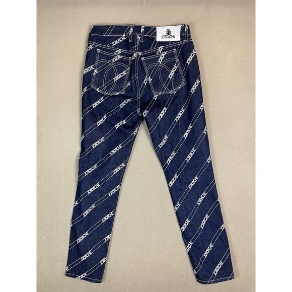 Jordache Jeans Womens 28 Blue Vintage Crop Diagonal Logo Casual‎ Denim Adult - Picture 12 of 13